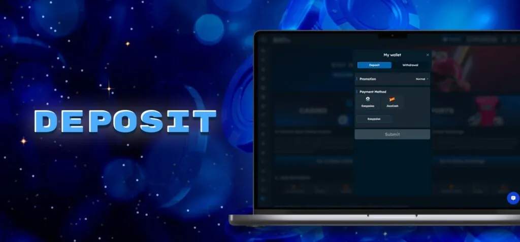 making a deposit in online casino