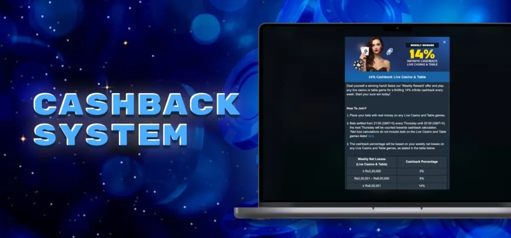 сashback for casino users